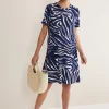 Phase Eight Dresses^Isabelle Zebra Print Mini Dress Blue/Multi